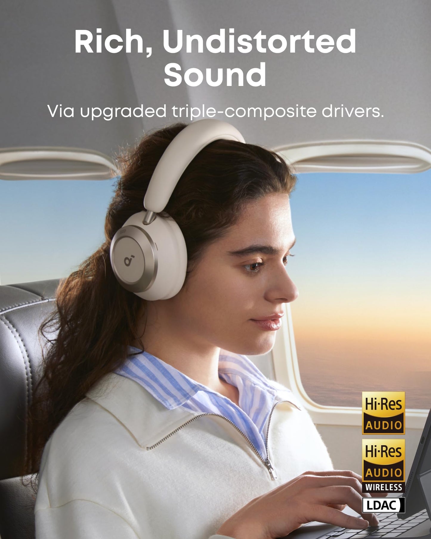 Soundcore Space One Pro β Foldable Wireless Over-Ear Headphones with Adaptive ANC, Hi-Res LDAC Audio, 60H Battery Life, 6-Mic Clear Calls, Fast Charge (5 Min = 8H Playtime), Travel-Ready Comfort + Free Carry Case | 1-Year Warranty | Easy 14-Day Returns